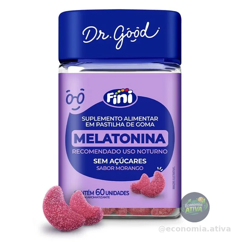Fini Melatonina 60 Cápsulas | Sono de Qualidade, Relaxamento e Bem-Estar | Suplemento Original
