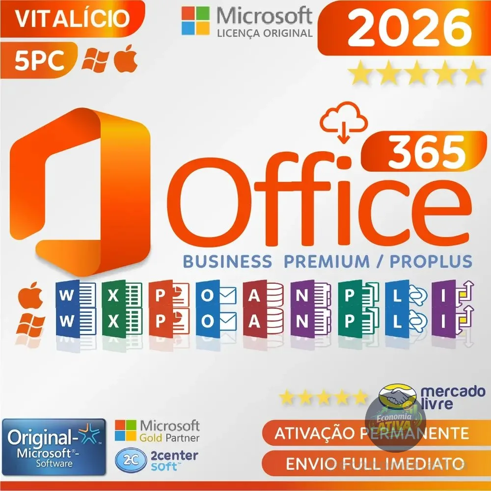 Microsoft Office 365 -chave Original Digital 2026 Personal