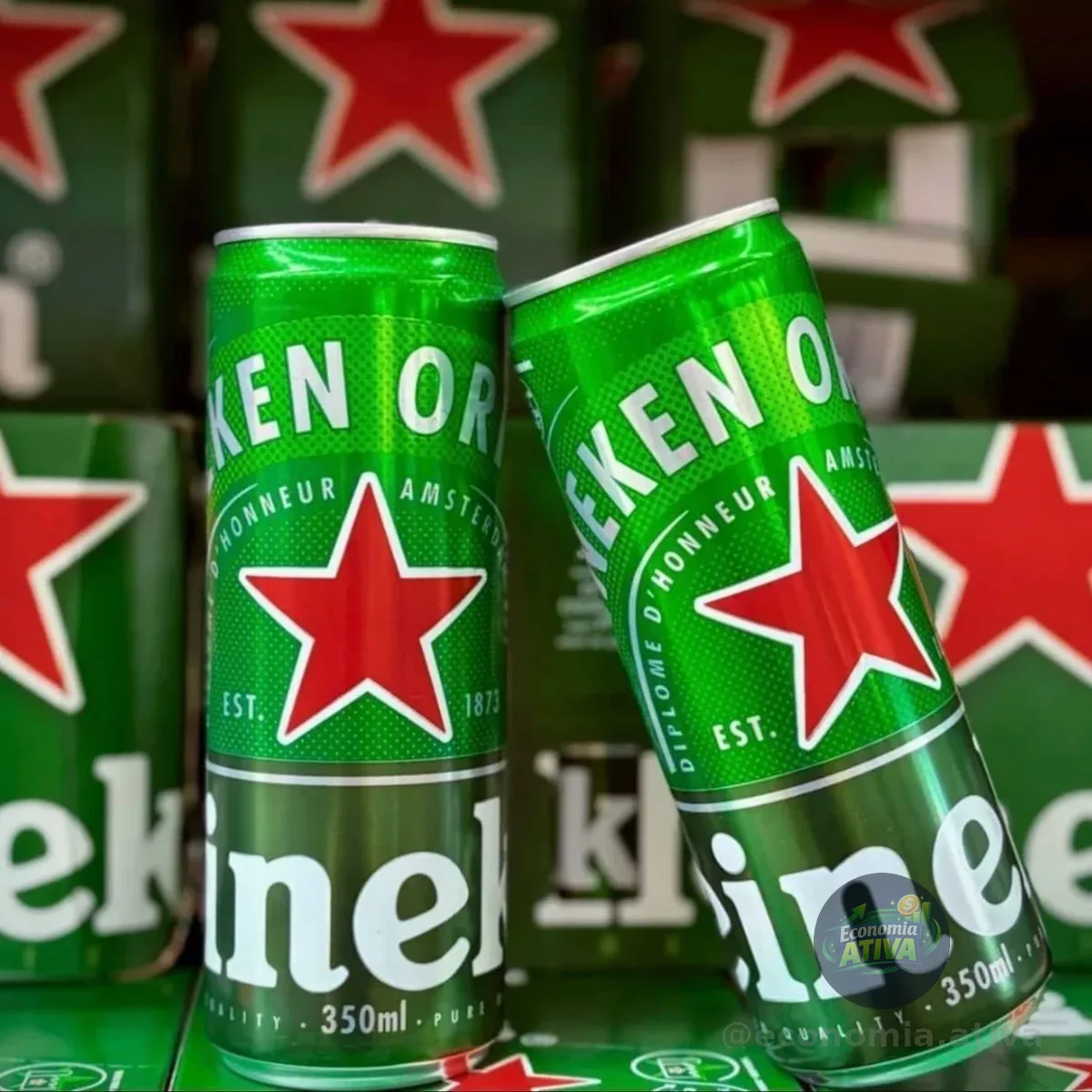 Heineken Cerveja Sleek Lata 350ml Pack 12 Unidades