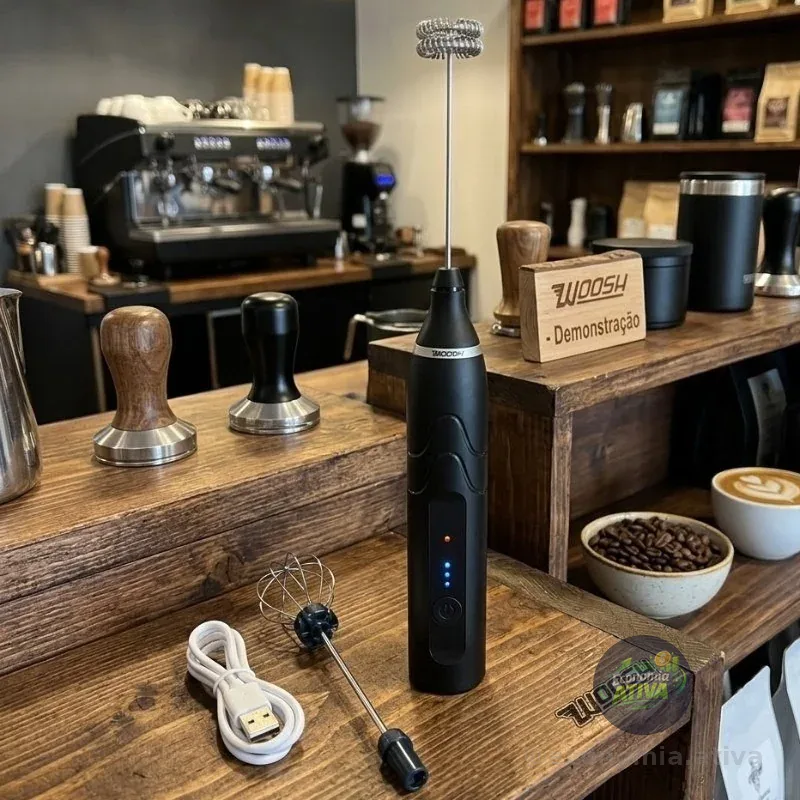 Mixer Elétrico Portátil 2 Em 1 Recarregável Potente Misturador De Bebidas