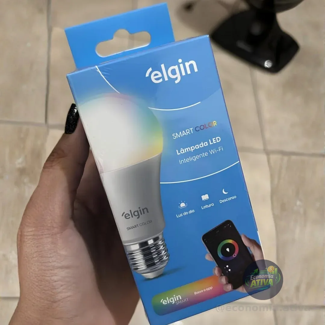 Lâmpada Inteligente Smart Color 10W Elgin RGB Wifi Compatível com Alexa e Google Home