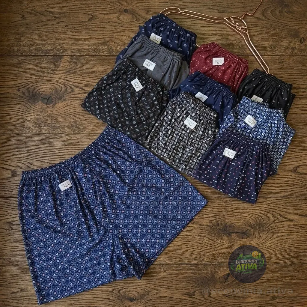 Kit 5 Short De Dormir Cueca Samba Canção Malha Fria Pijama