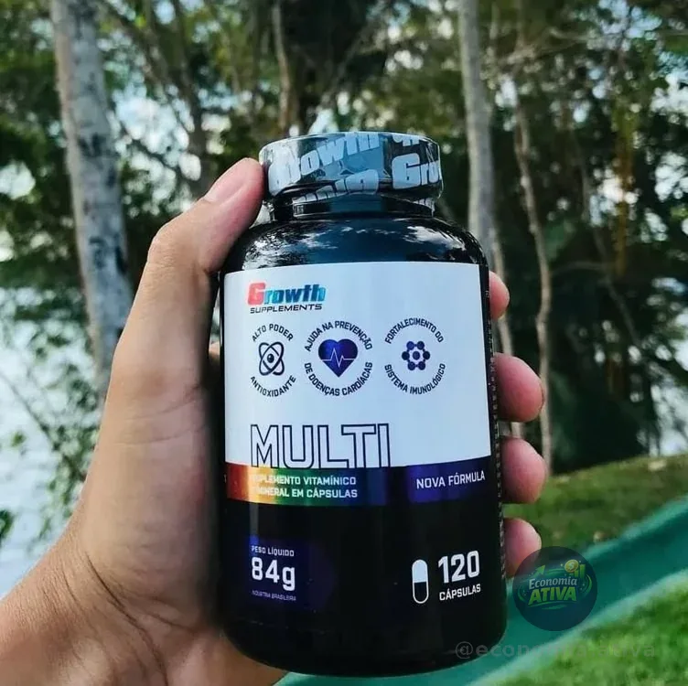 Multivitamínico 120 Cáps. Growth Supplements - Sabor Neutro