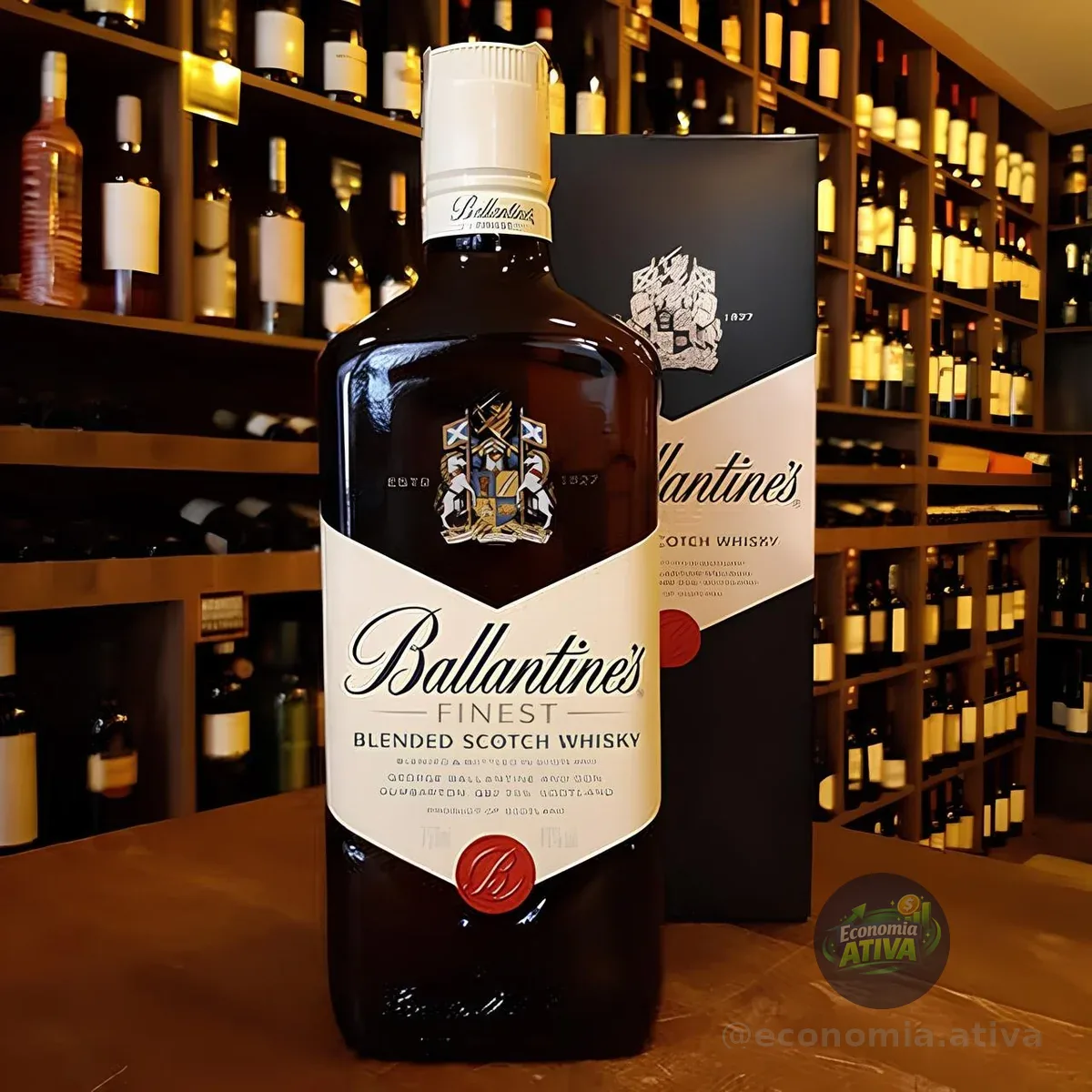 Whisky Ballantine's Finest Blended Escocês - 1 Litro