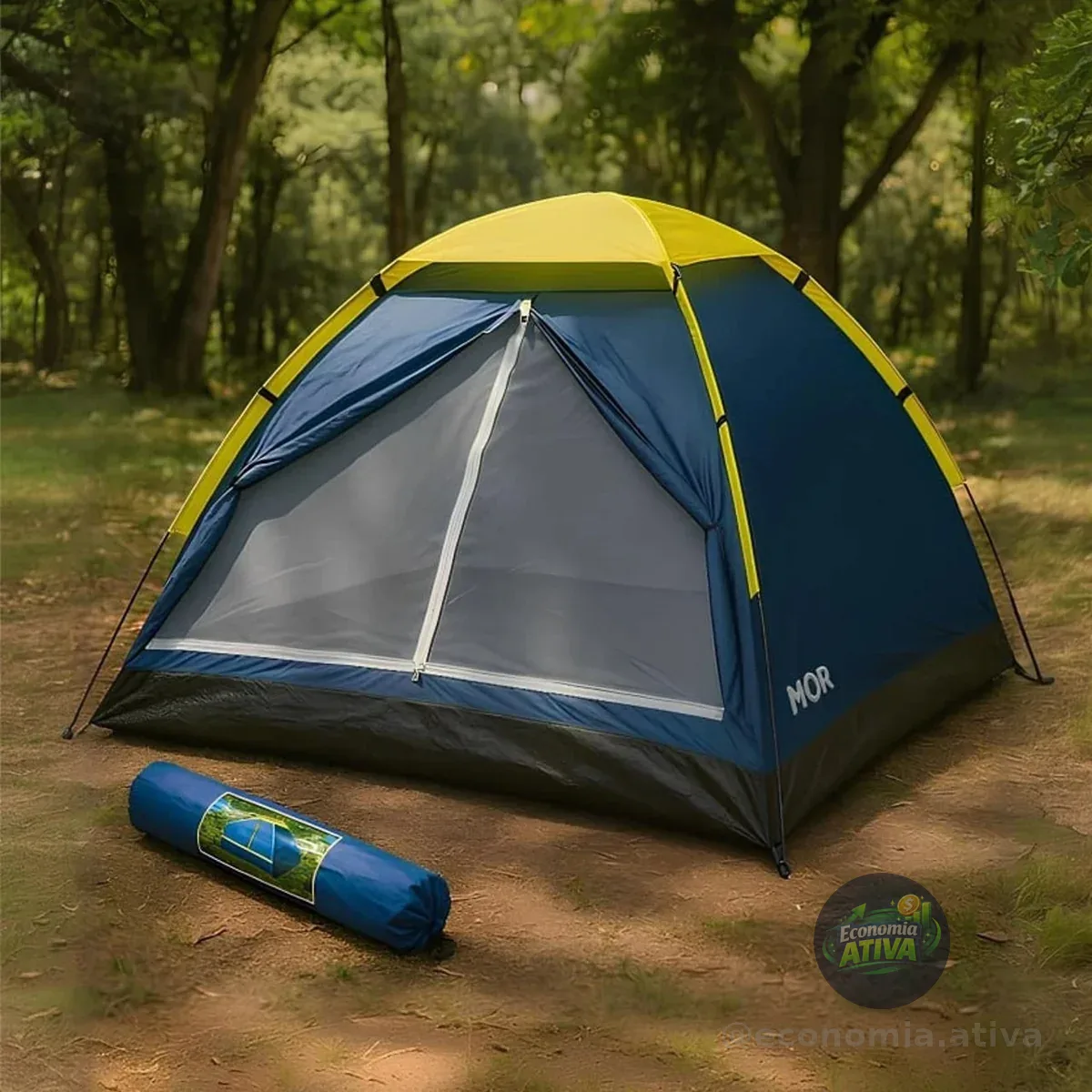 Barraca Camping Iglu Para 3 Pessoas Azul Mor