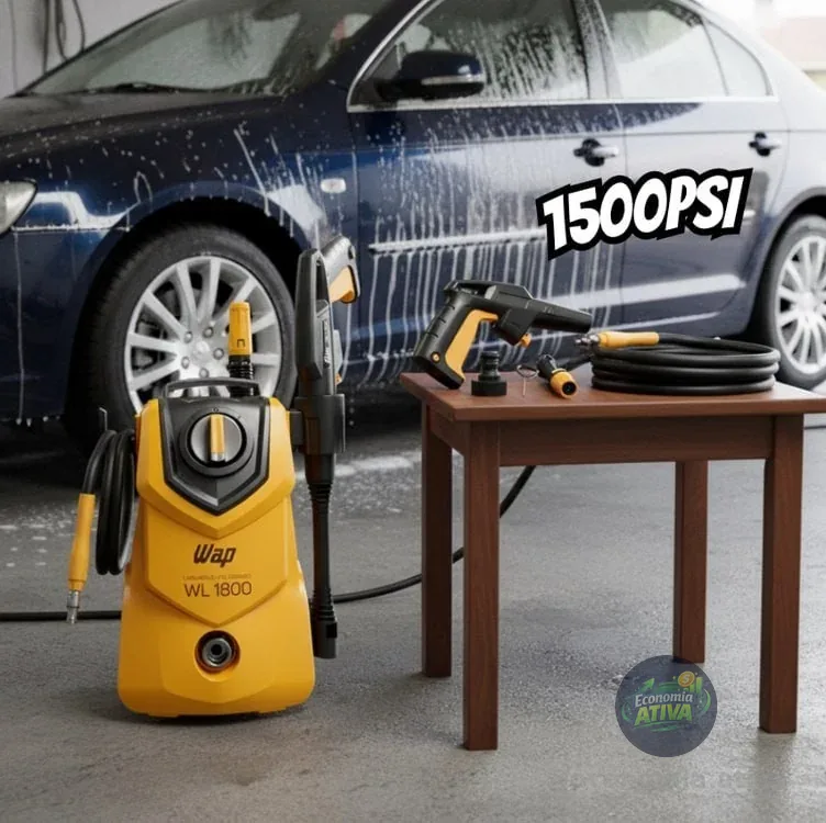 WAP Lavadora de Alta Pressão WL 1800 360L/h Portátil, com Jato em Leque e Concentrado 1500psi 1400W 127V