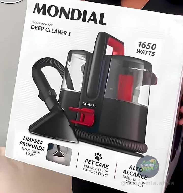 MONDIAL Extratora e Higienizadora Portátil Deep Cleaner I, Preto/Vermelho, 1650W, 220V - EXP-01-R