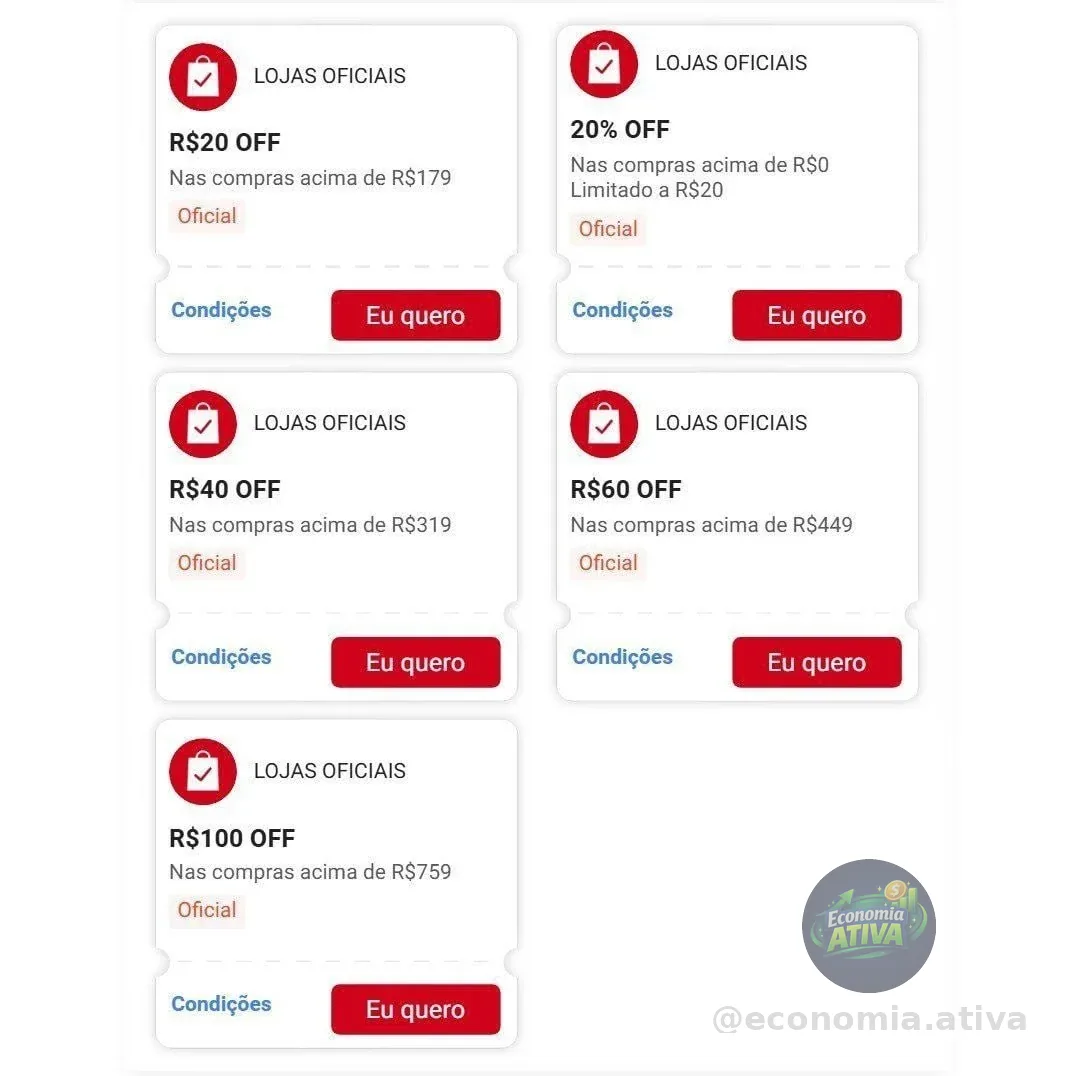 ⚠️ Resgate os cupons aqui: https://s.shopee.com.br/5L91EkES92