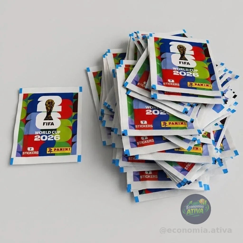 Kit 100 Envelopes (700 Figurinhas) Copa do Mundo 2026 Panini