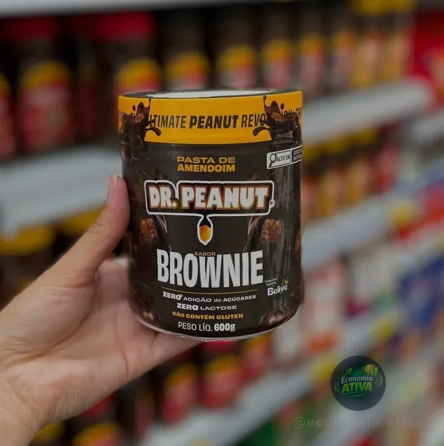 Dr Peanut Pasta De Amendoim Sabor Brownie Com Whey Protein 600G Dr. Peanut