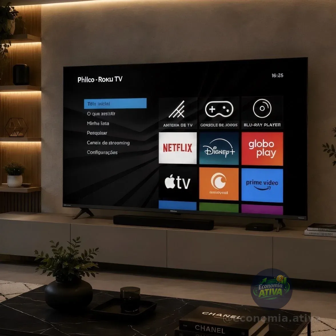 Smart TV 40” Philco Roku TV LED Dolby Audio