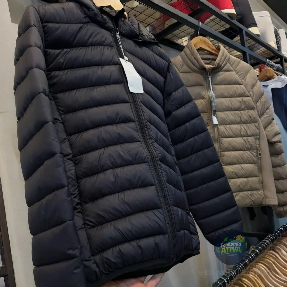 Jaqueta Puffer Bobojaco Corta Vento Nylon Frio Reforçada Preto M