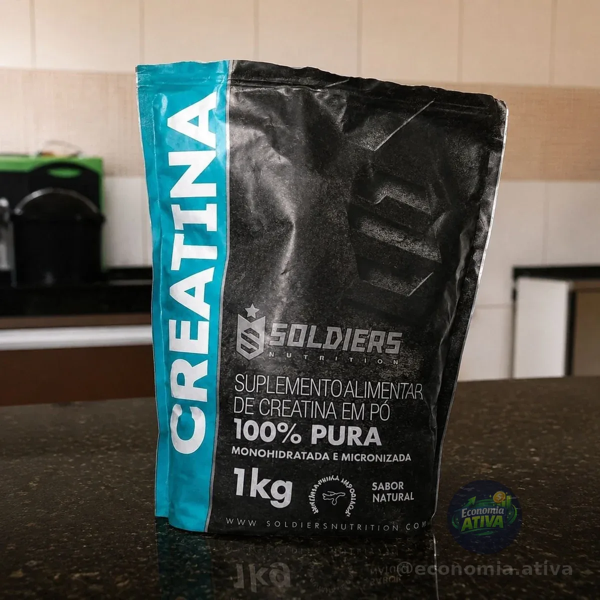 Creatina 1kg Monohidratada 100% Pura Soldiers Nutrition