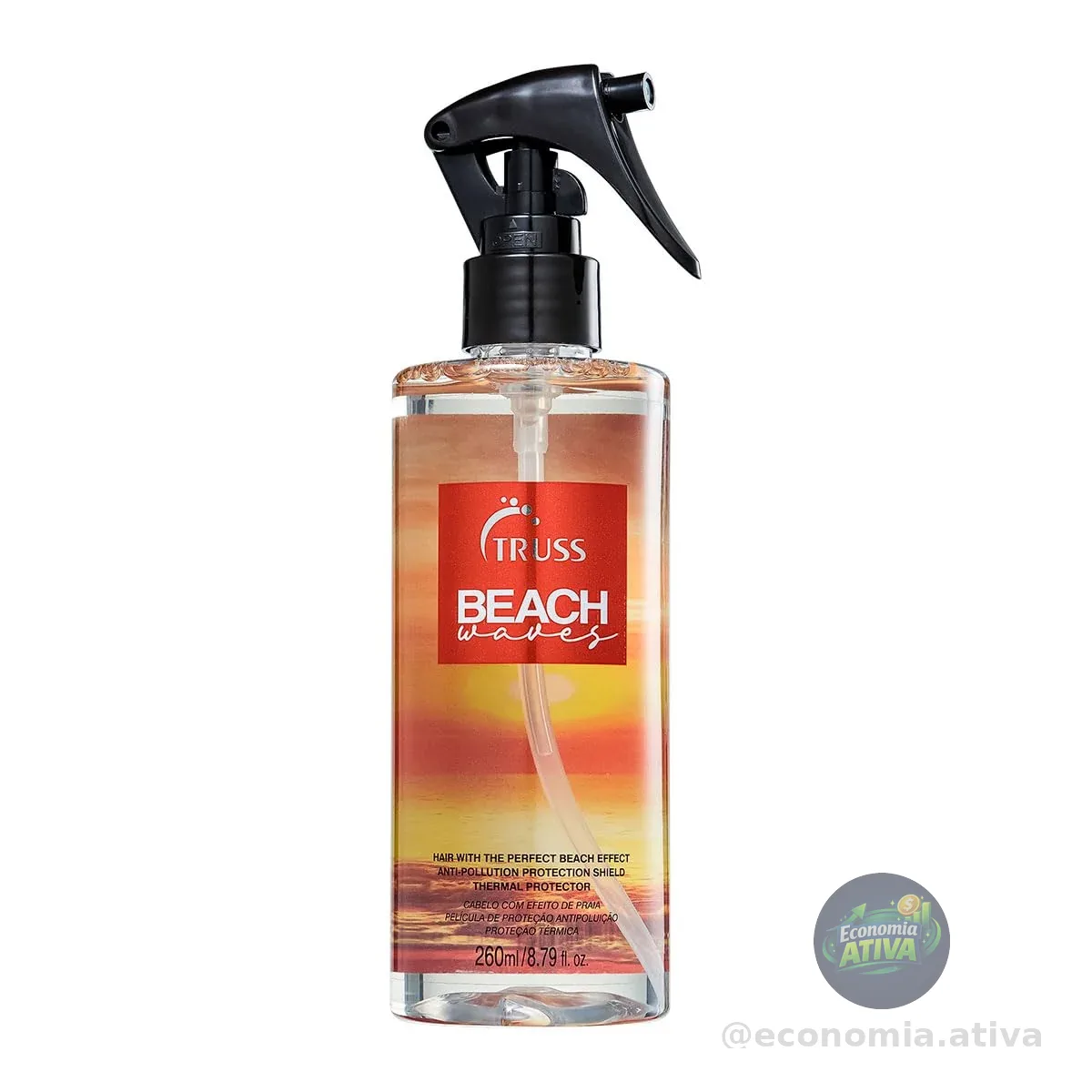 Truss Finalizador Beach Waves | Spray Texturizador para Ondas Naturais e Proteção Térmica | 260ml