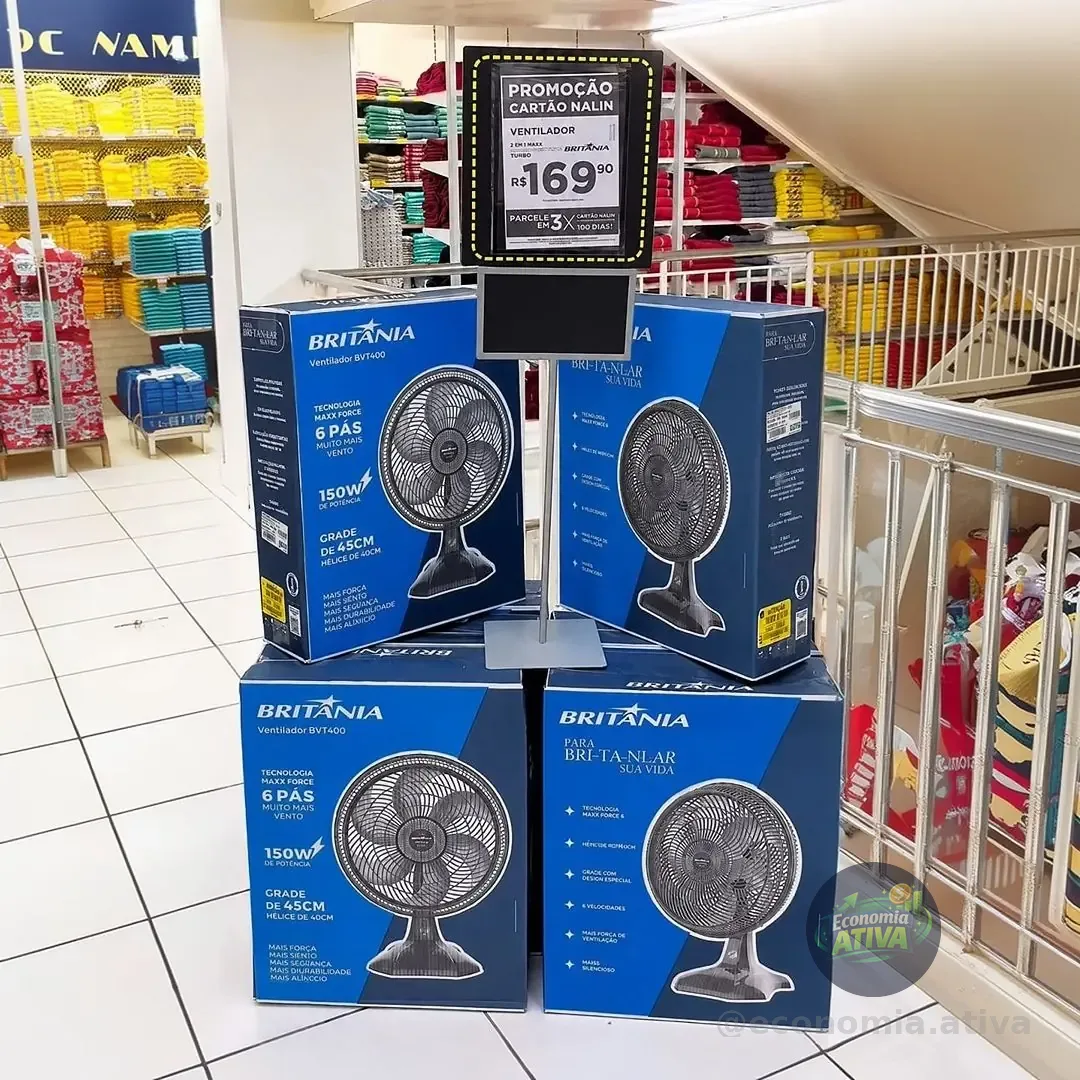 Ventilador Bvt400 Maxx Force 2 Em 1 150w Preto Britânia 127V