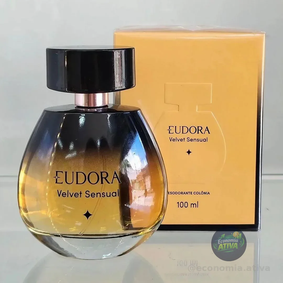 Perfume Eudora Velvet Sensual Intense, Eau de Cologne Feminino Oriental Ambarado de 100 mL