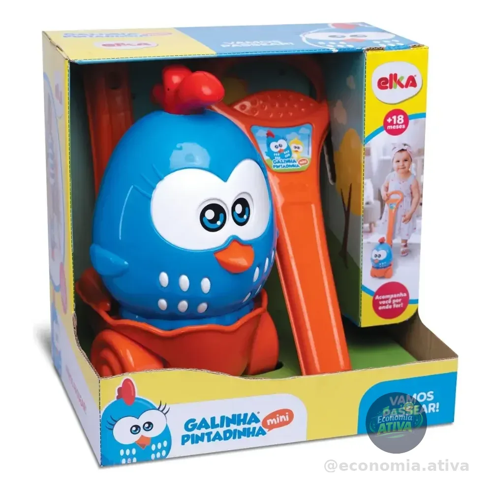 Empurrador Galinha Pintadinha Vamos Passear Elka