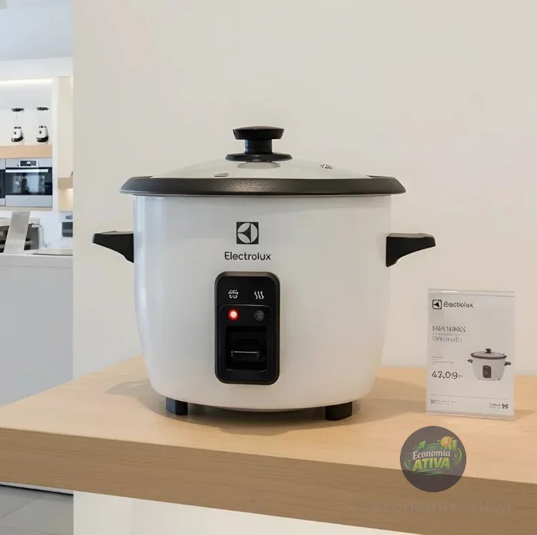 Panela de Arroz Elétrica Electrolux 1,3L Efficient RCB50 Frequência 60 Hz Branca 220V