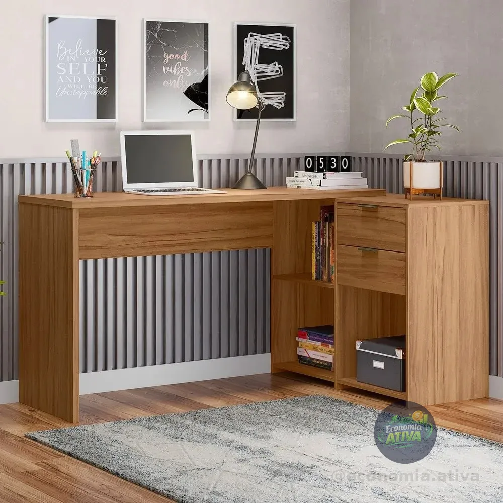 Mesa Para Notebook L Nt2060 Notável Móveis Cor Freijó