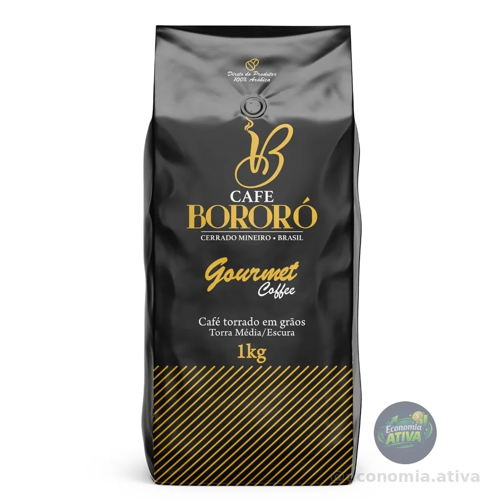 Café Em Grãos Torrado Arábica Gourmet 1kg Café Bororó