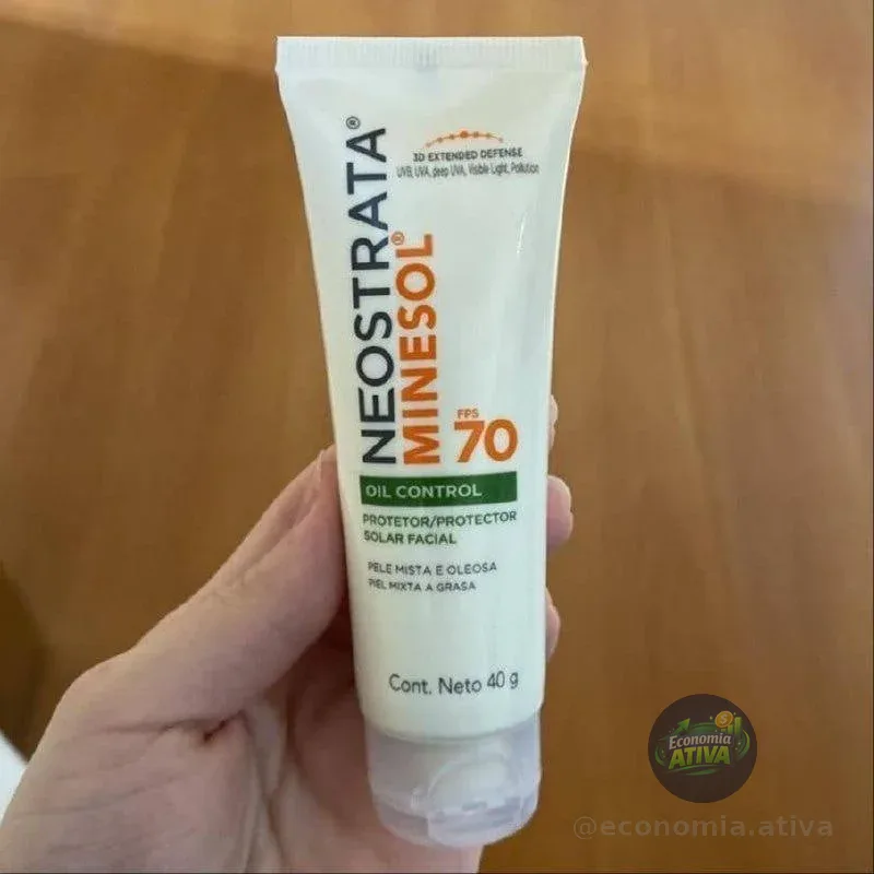 Neostrata Minesol Protetor Solar Facial Oil Control, Sem Cor, FPS 70, 40g
