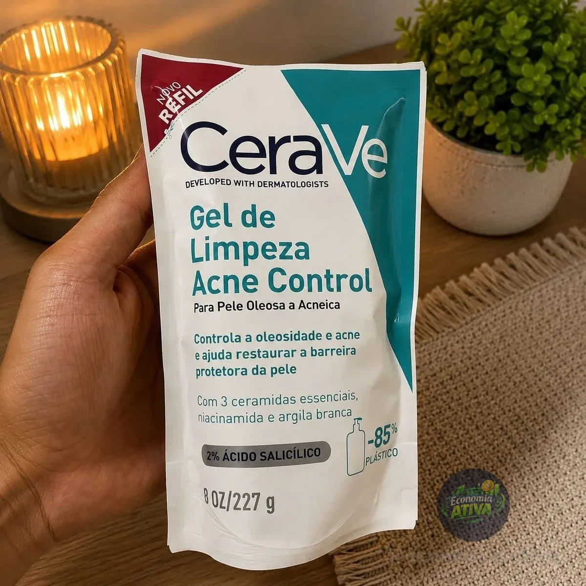 Cerave, Gel de Limpeza Acne Control com Niacinamida e Ácido Salicílico