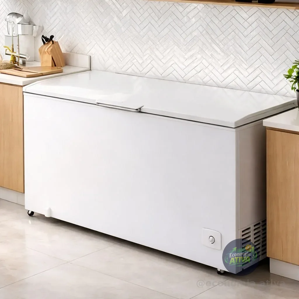 Freezer Horizontal Electrolux 400l Inverter Uma Porta Hi440 Cor Branco