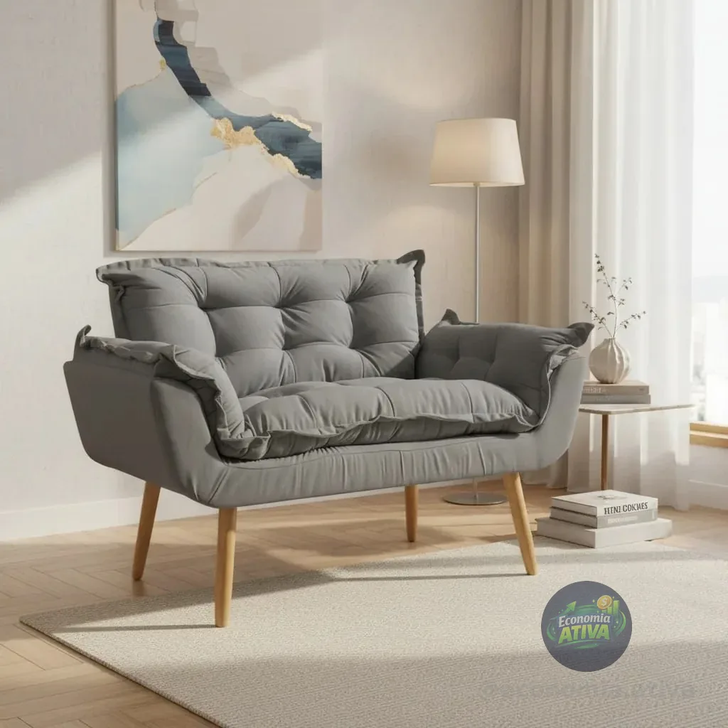 Namoradeira Decorativa Para Sala Recepção Alice Suede Cores