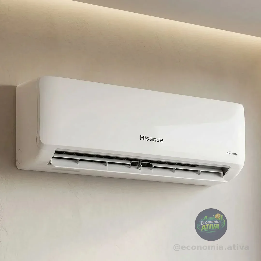 AR CONDICIONADO SPLIT INVERTER HISENSE R-32 HI-WALL 9000 BTUS QUENTE E FRIO WI-FI 220V