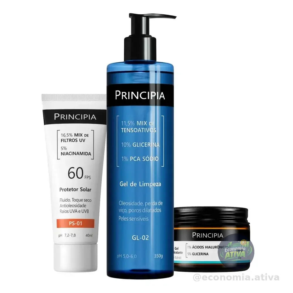 Principia Kit Gl-02 + Gh-01 + Ps-01 Todo Tipo De Pele Dia/noite