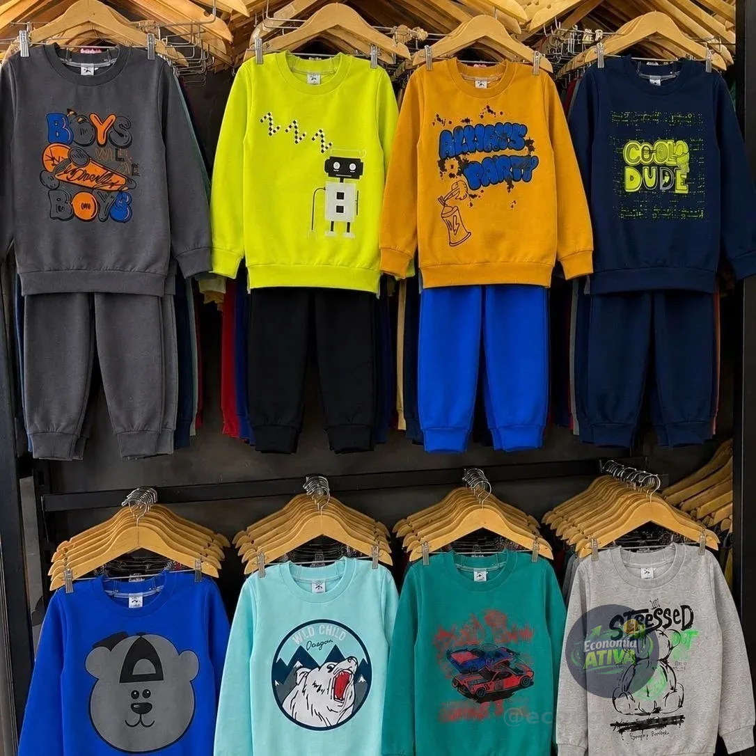 Kit Inverno 8 Peças Meninos Moletom Promoção Infantil 1 Ao 8