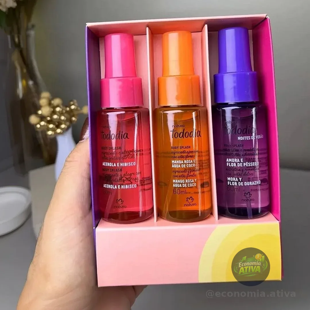 Kit Natura Tododia Body Splash Miniaturas Verão (3 Unidades)