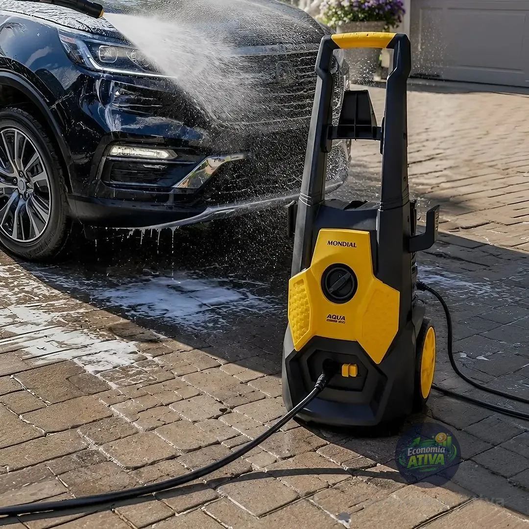 MONDIAL Lavadora de Alta Pressão Aqua Power III, Cinza/Amarelo, 1800W, 220V - LAP-03-GY