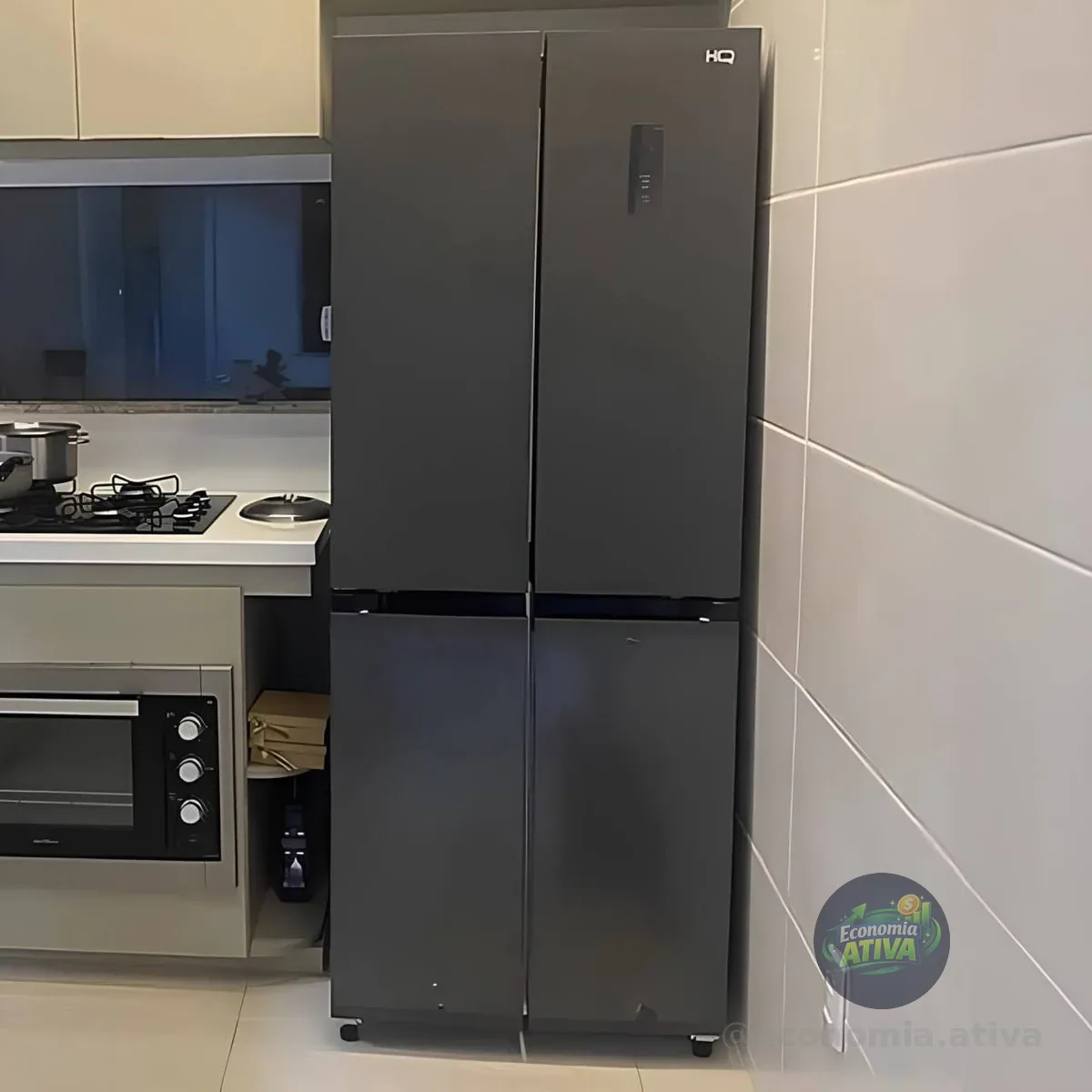 Geladeira Refrigerador HQ Frost Free Multidoor 426 Litros Prata HQ-426MDFF (127V)
