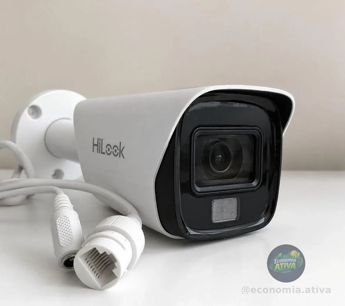 Câmera Mini Bullet Thc-b127-lpc Fixa Luz Dupla 2mp Hikvision