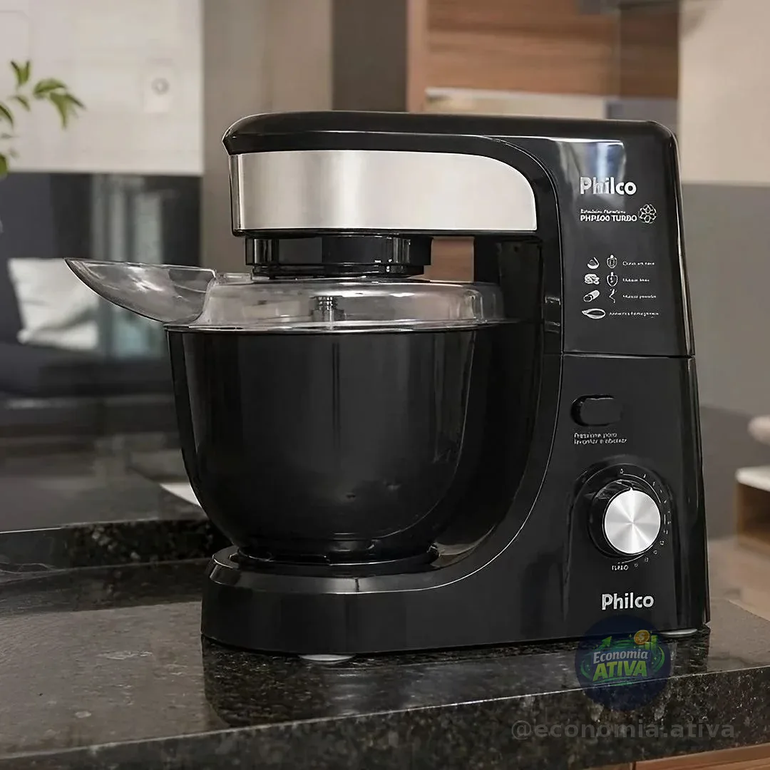 Batedeira Planetária 12 Veloc Php500 500w Preta Philco