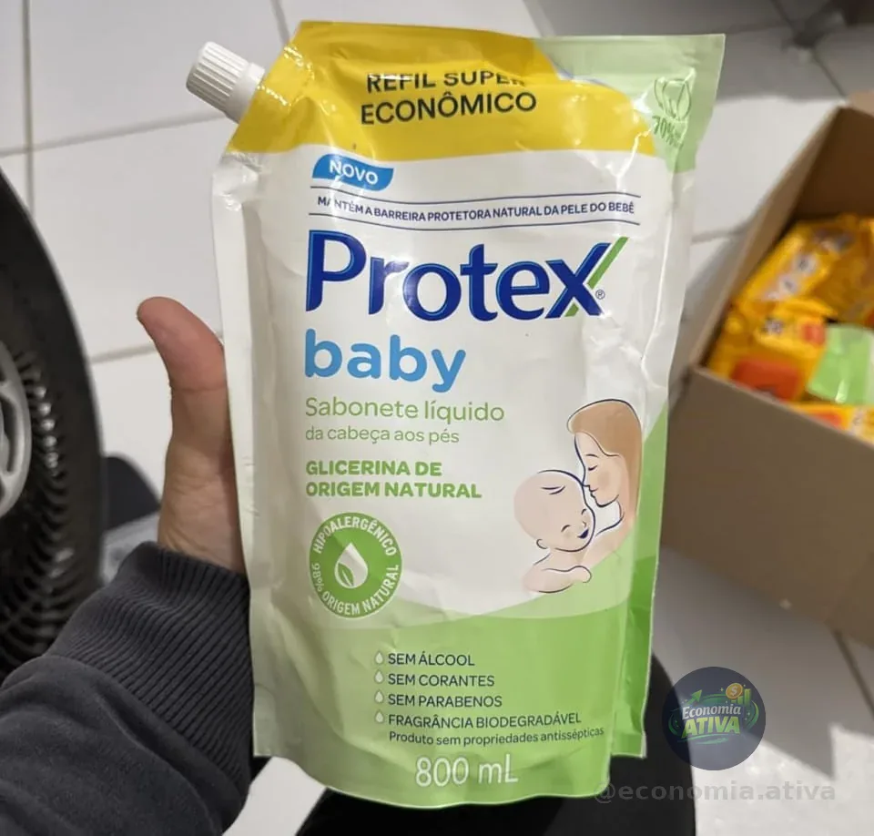 Sabonete Líquido Para Bebês Protex Baby Glicerina Natural 800ml