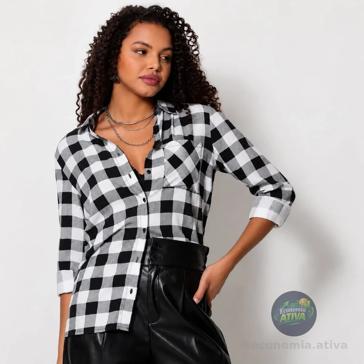 Camisa Xadrez Feminina