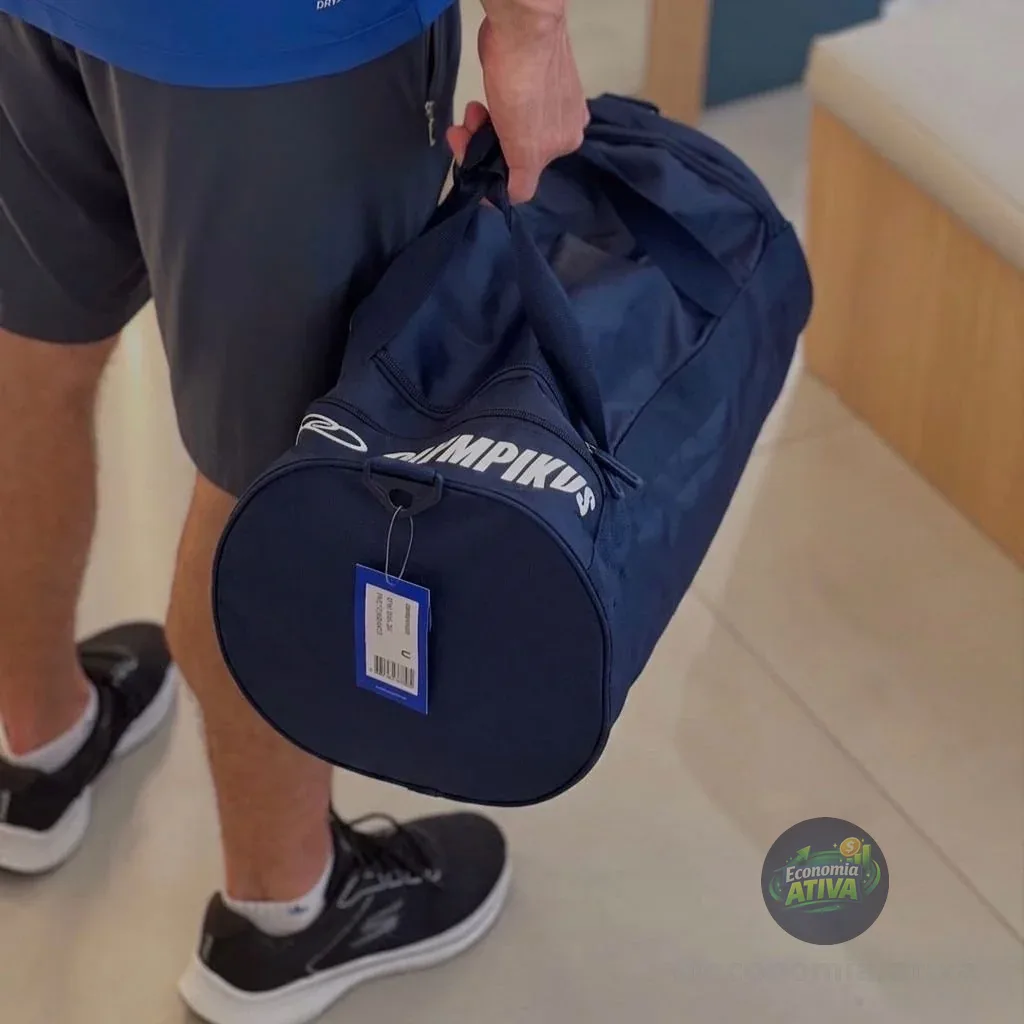 Bolsa Olympikus Gym Bag Compartimentos Azul Marinho