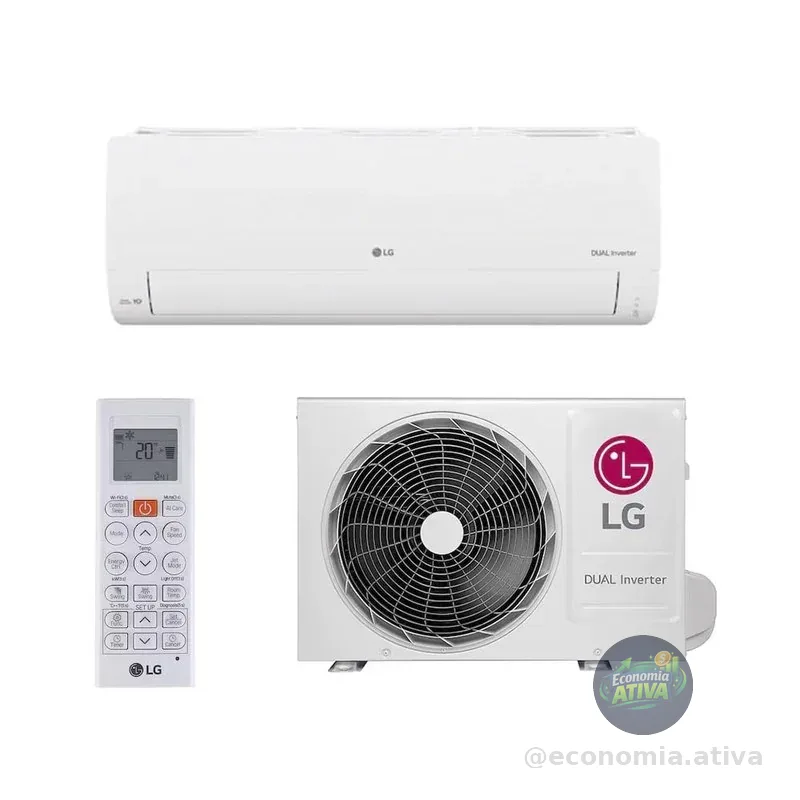 Ar Condicionado Split Dual Inverter 9000 Btus Lg Compact + Ia Frio S3nq09aaqak.eb2gam1-220v