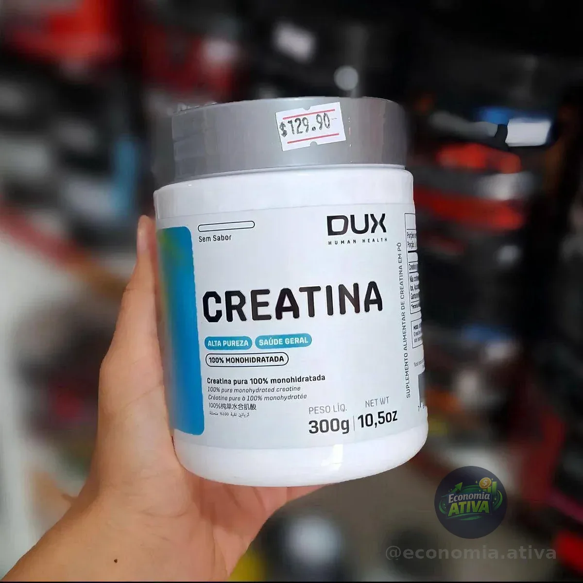 Creatina Monohidratada Sem Sabor - Pote 300g DUX HUMAN HEALTH