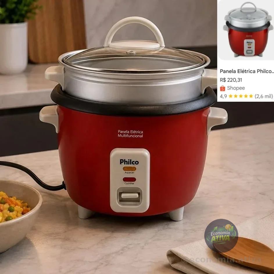 Panela Elétrica Multifuncional Ppa3v Vermelha Philco Vermelho 220v