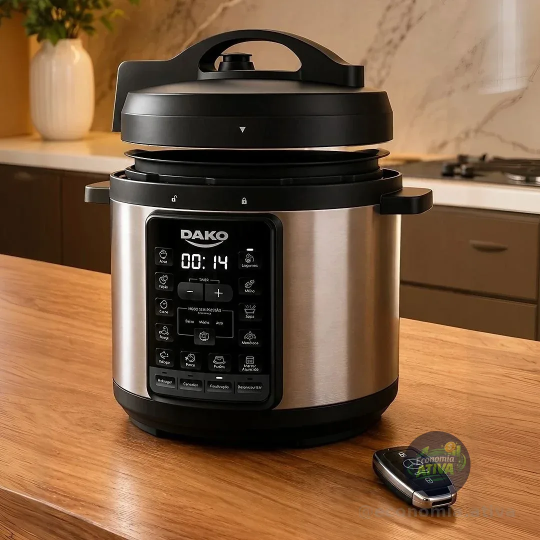 Panela De Pressão Elétrica Dako 1000w 6L 60 Hz 127V