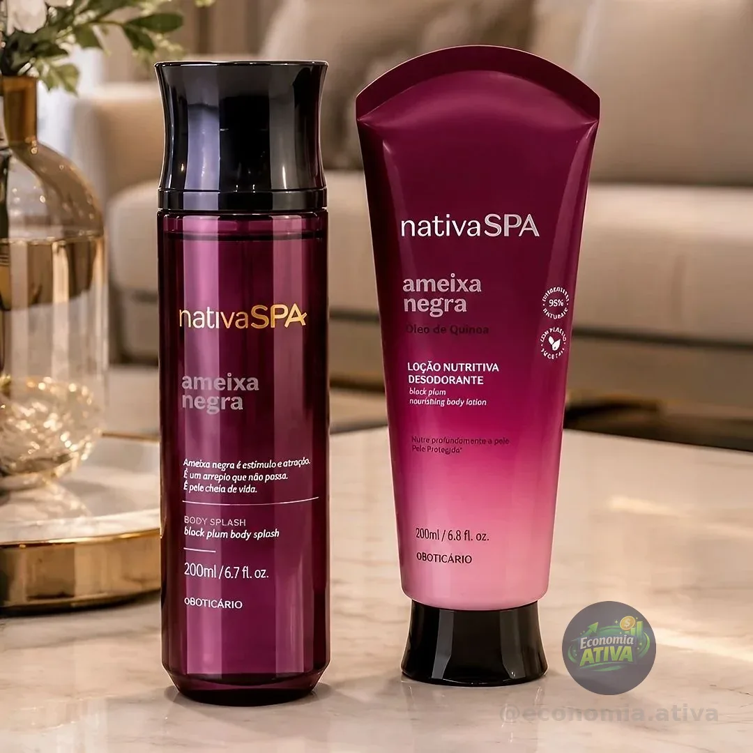 Combo Nativa Spa Ameixa Negra: Body Splash 200ml + Loção Cor
