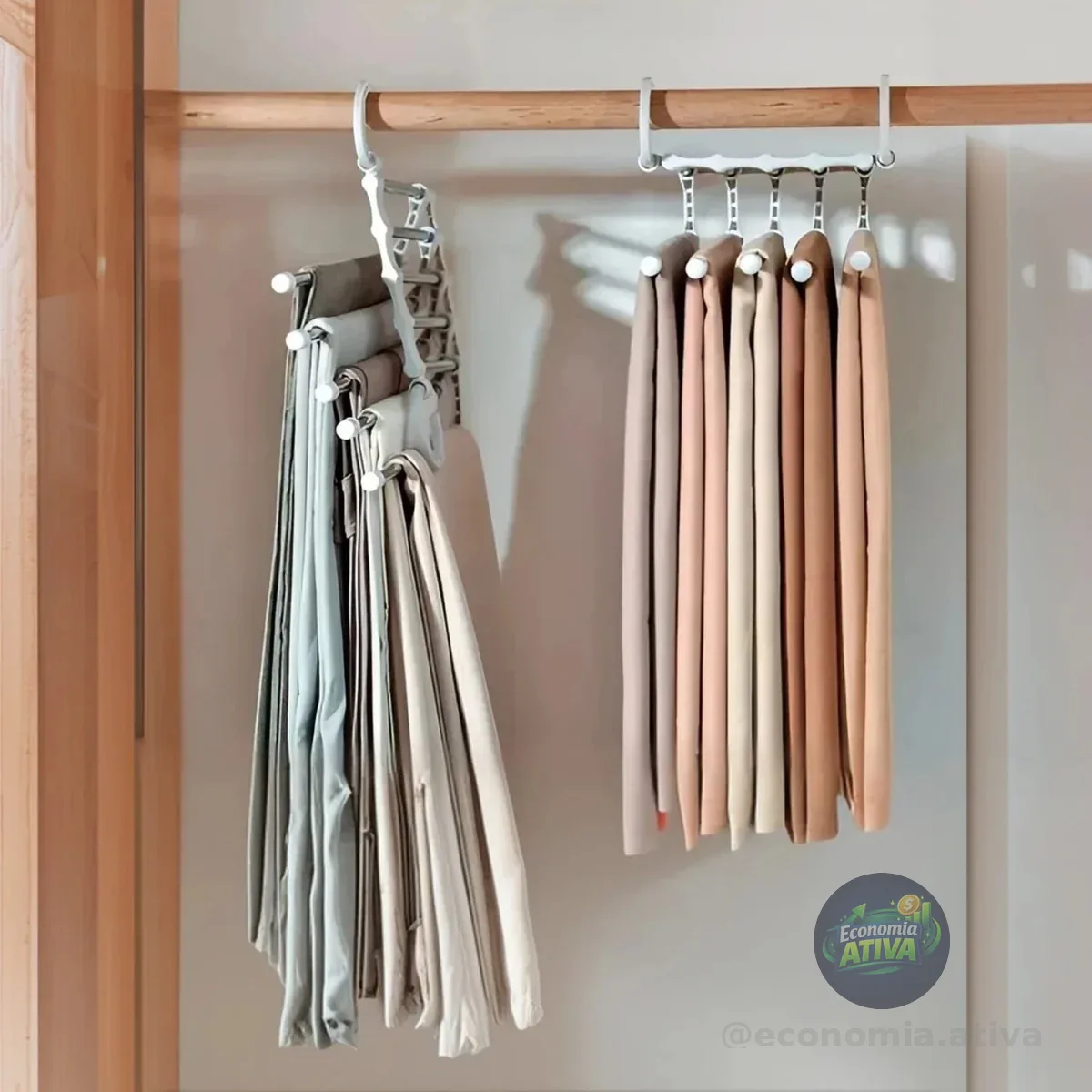Kit 4 Cabide Para Saia Multifuncional Calças Retrátil Aço