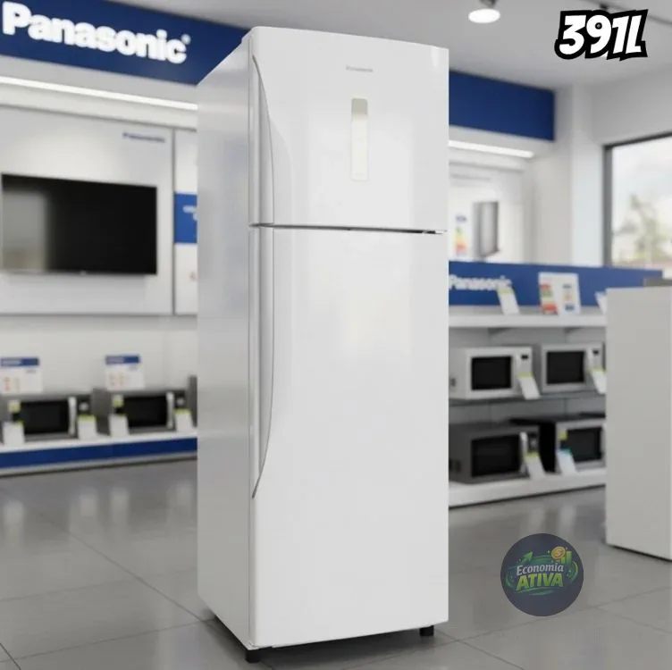 Geladeira Ideal+ Panasonic BT41 Frost Free Tecnologia Antibactéria 391L Branca - NR-BT41PD2WA 127V
