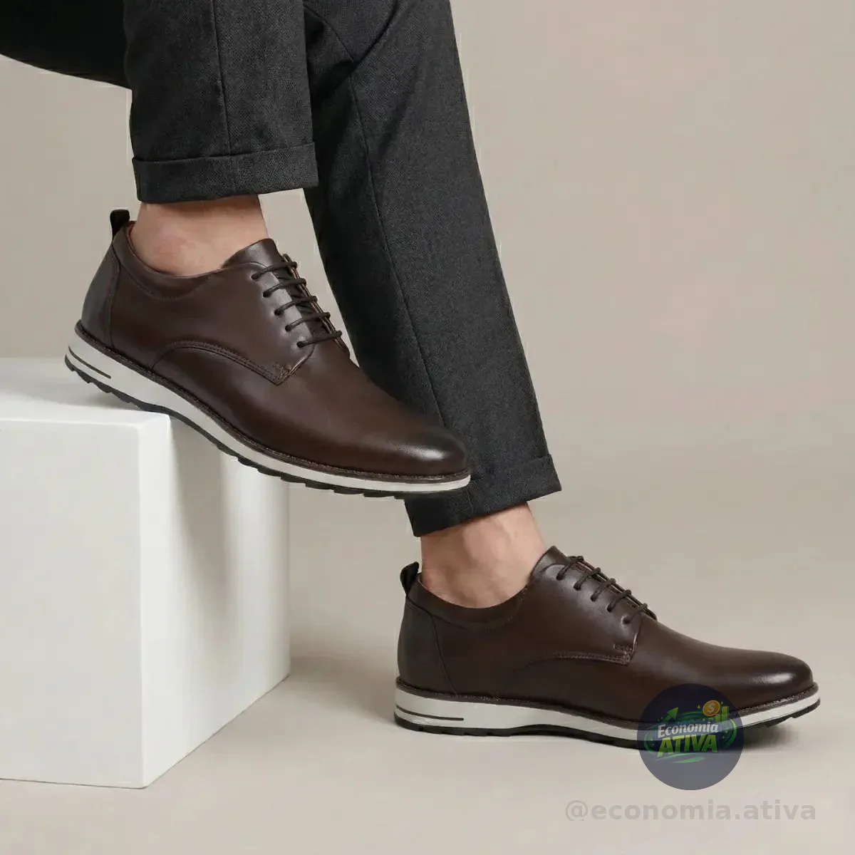 Sapato Social Masculino Oxford Casual Confortável Derby
