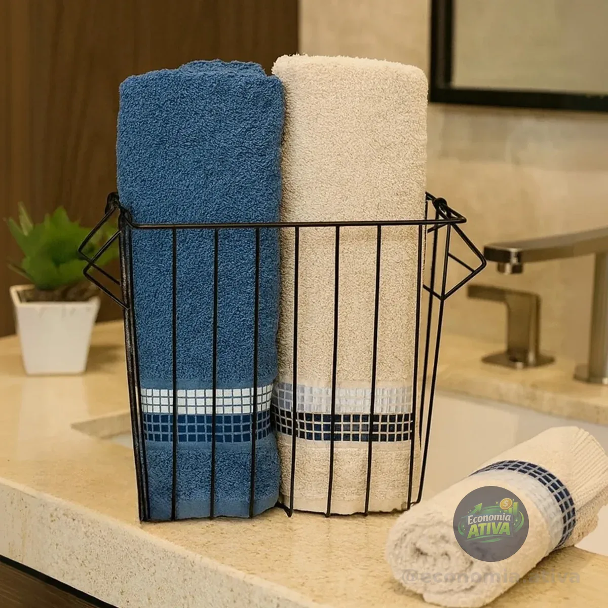 Kit Toalhas De Banho 3 Peças Dimer Casa In