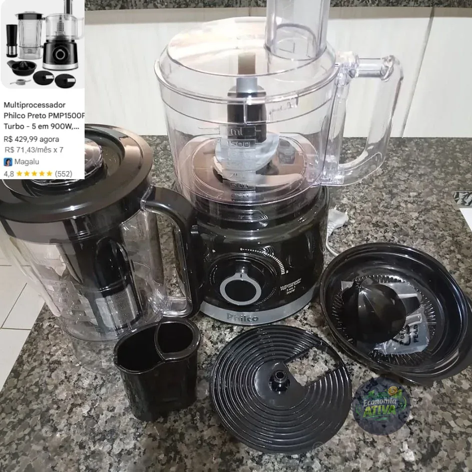 Multiprocessador Philco PMP1500P turbo 5 em 1 preto 900W 220V