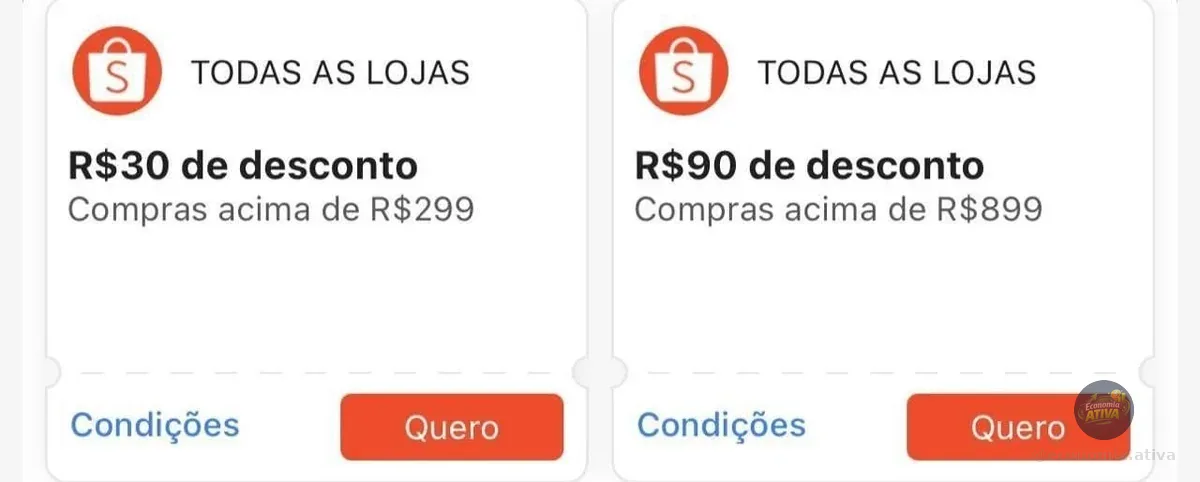 NOVOS CUPONS SHOPEE